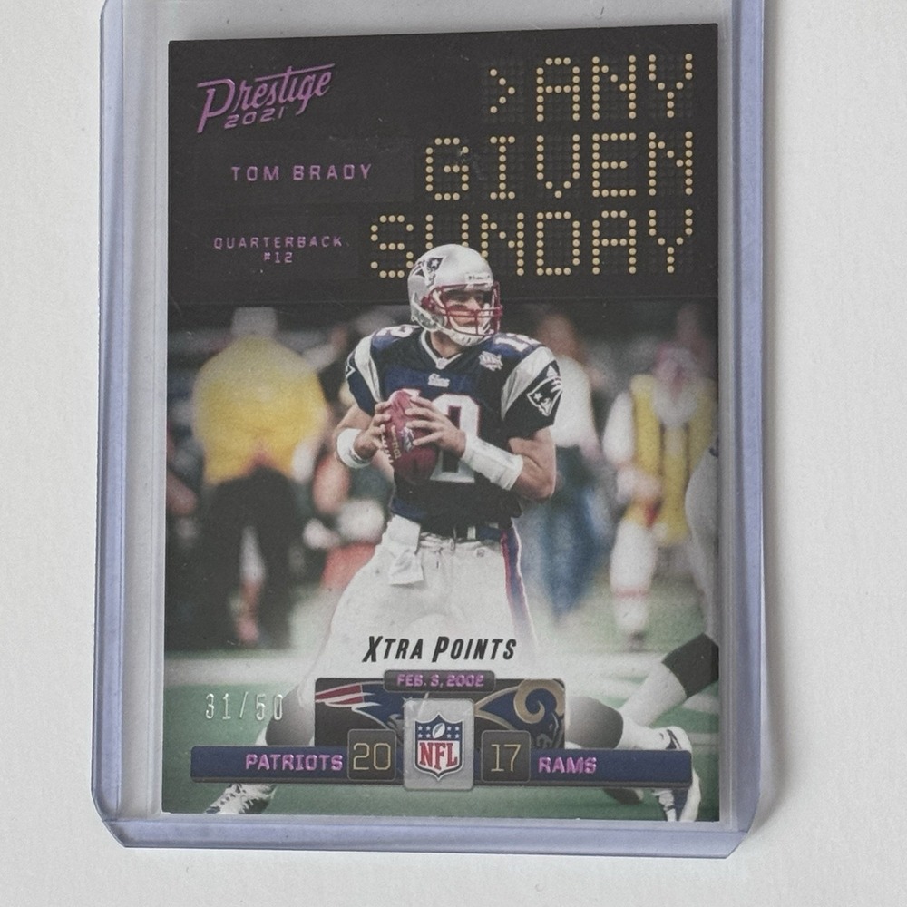 2021 Panini Prestige Any Given Sunday Xtra Points /50 Tom Brady #AGS-TB2 Card